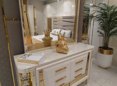 Bedroom Complete Wood Dresser with Mirror Modern Furniture 2-piece Set New